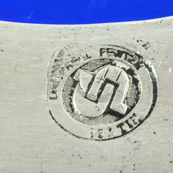 Kachina Candle Holder Cobalt Blue Glass Vase Tin Pewter Wrap Universal Pewter - Picture 10 of 14